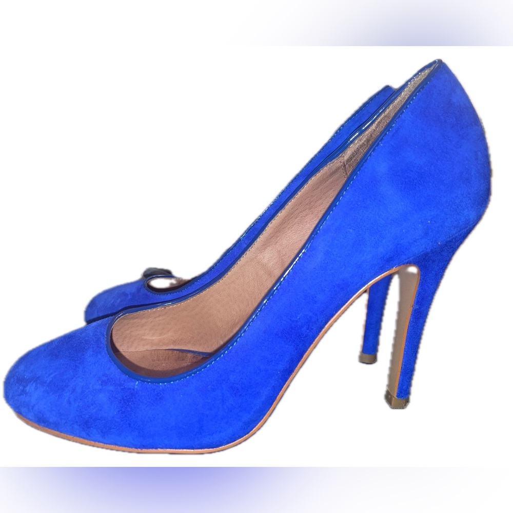 Aldo Blue Suede Round Toe Pump Size 9 EUC